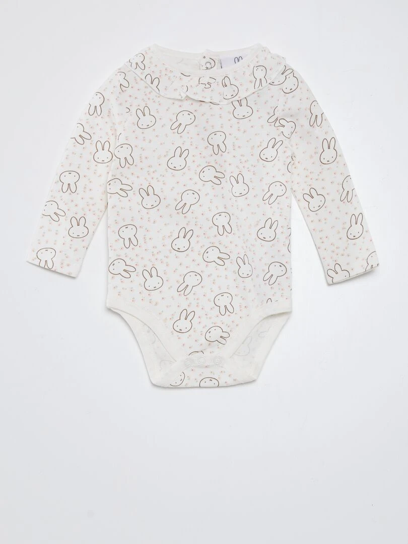 Body motif 'lapins' Blanc/rose