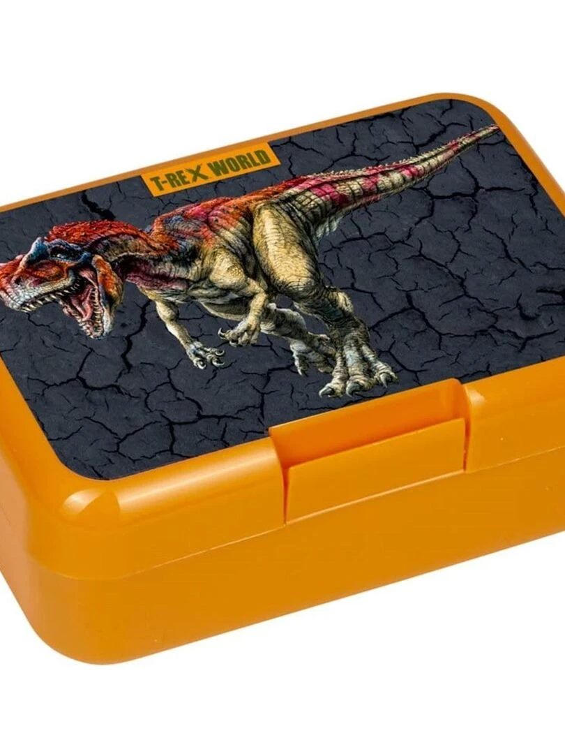 Boîte à déjeuner motif T Rex Dino Orange Orange
