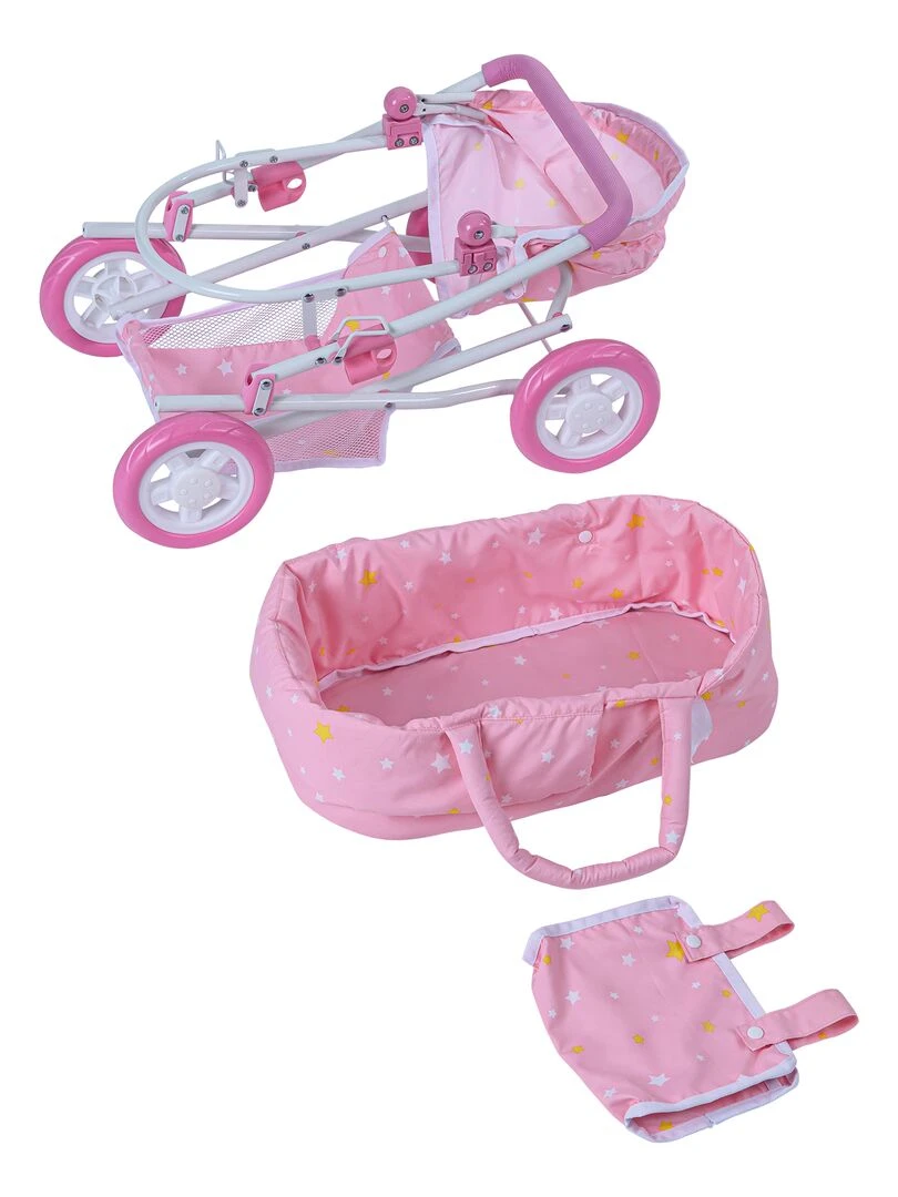 Olivia's Little World 'Twinkle Stars' Délux Poupée Poussette Rose OL 00011 N/A