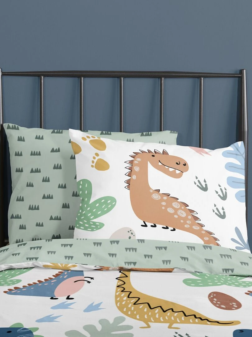 Parure de lit 'dinosaures' 1 personne Beige