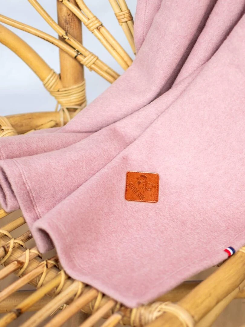 Couverture polaire 100% coton ultra doux   Rose