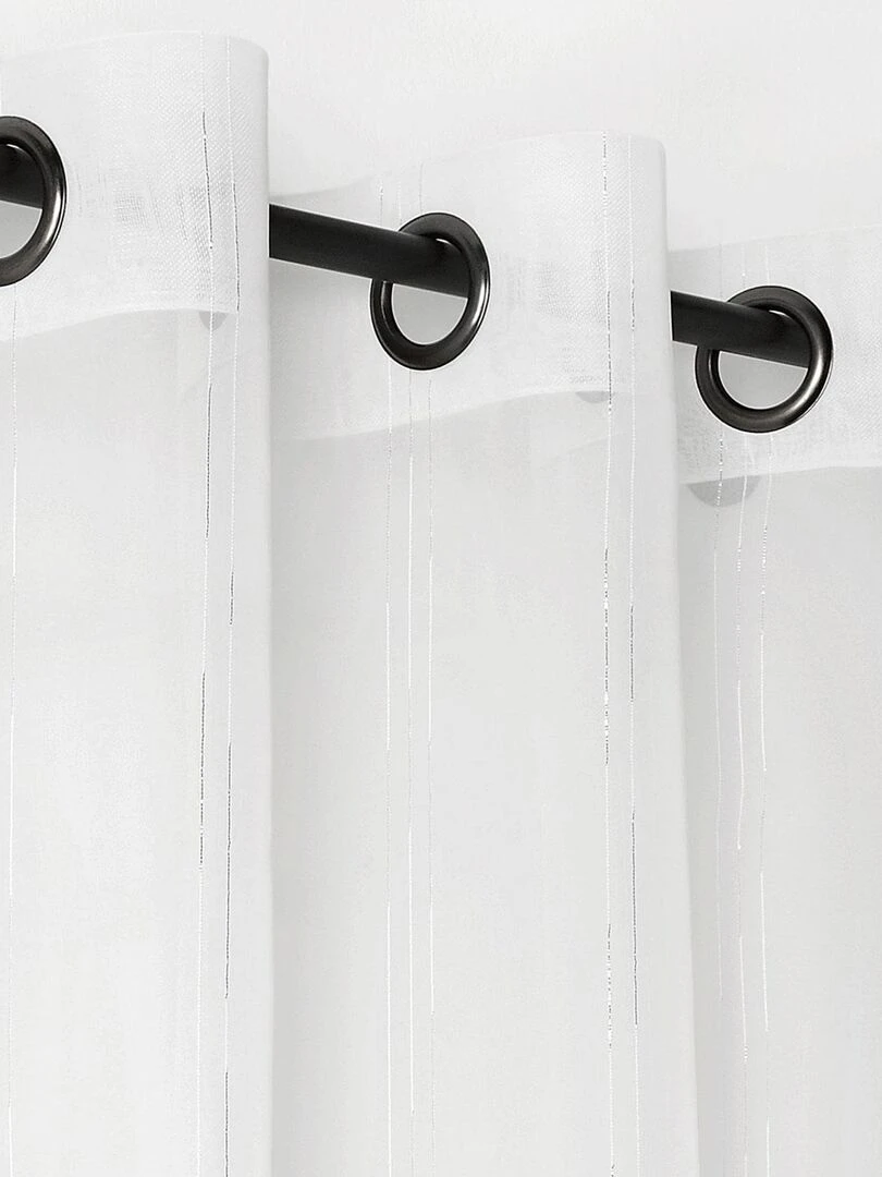 Voilage aux liserets argentés   Argent