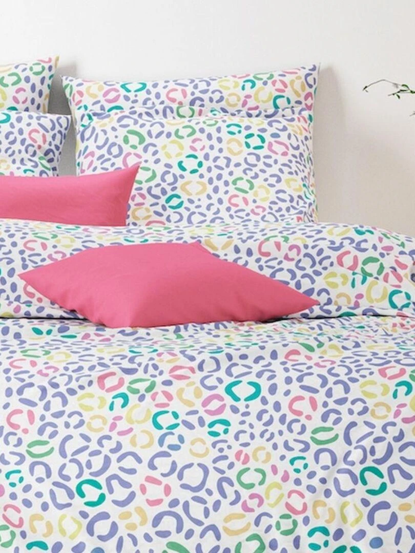 Parure de lit 2 places coton à motifs 220x240 cm   Violet