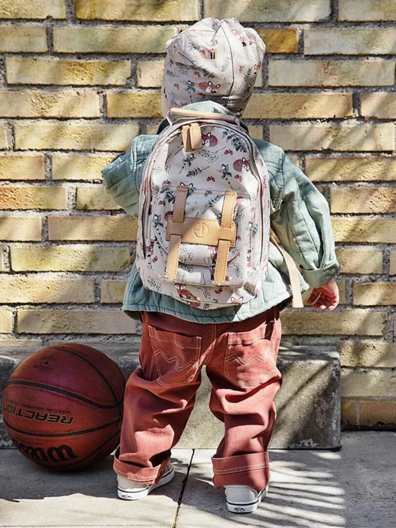 Bonnet d'automne en coton Nordic Woodland (0 6 mois)   Marron