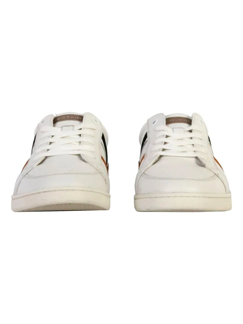 Basket Cuir Redskins Falko   Blanc