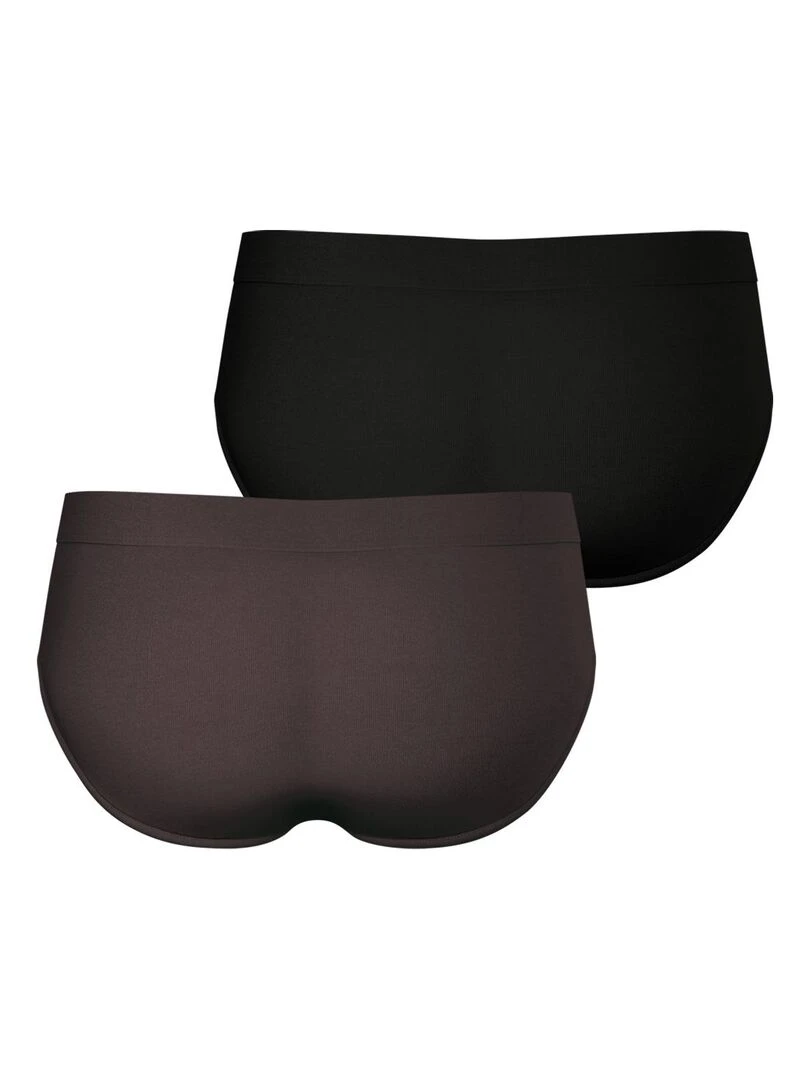 Lot de 2 slips homme Fusion   Noir Marron