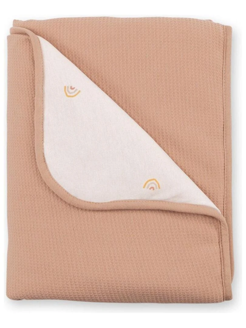 Bemini Couverture Pady waffle et jersey bio Beige