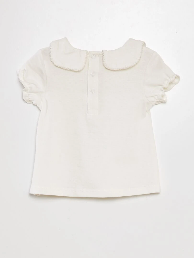 T shirt à manches ballons blanc