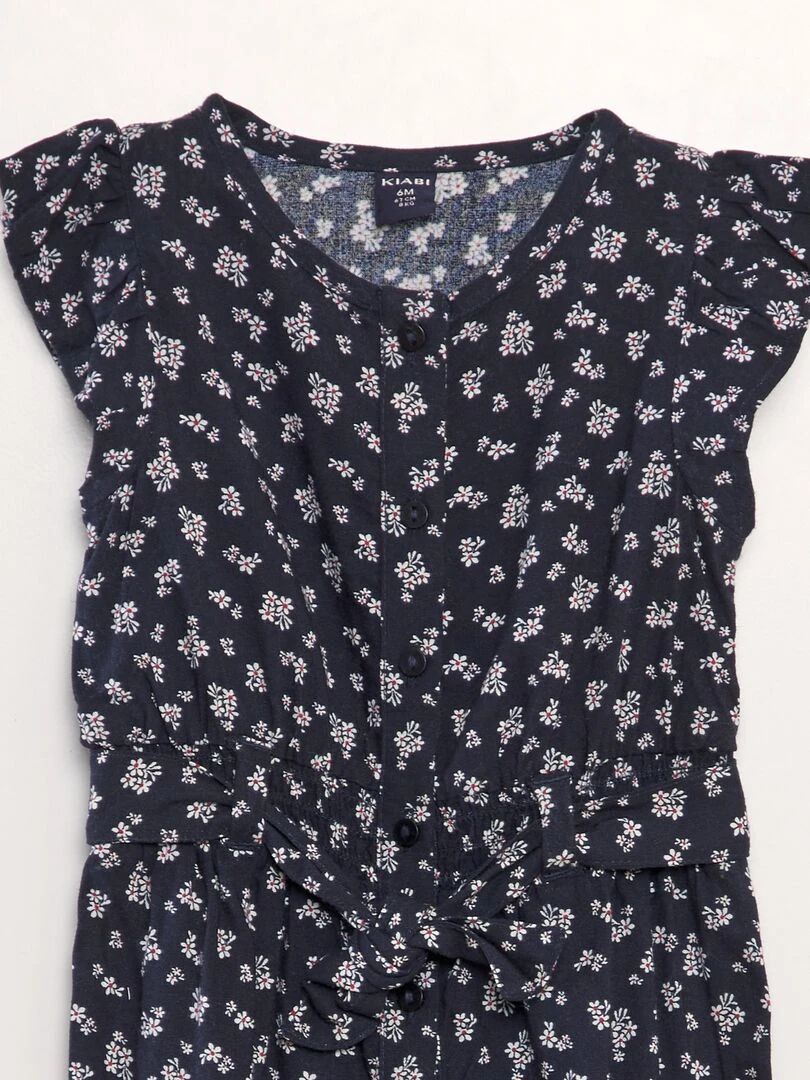 Combinaison longue sans manches   Bleu