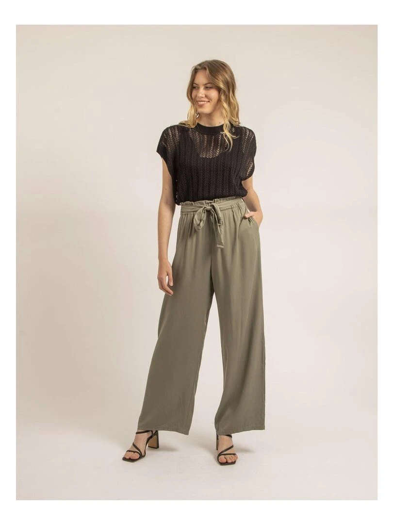Pantalon fluide ESTEBIA   Kaki