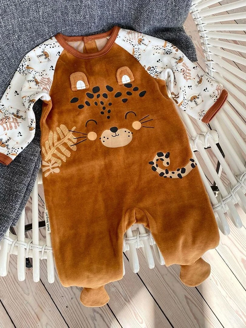 Pyjama bébé en velours Benghali   Camel