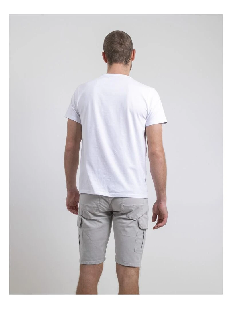 T shirt col rond pur coton NEROTEN Blanc