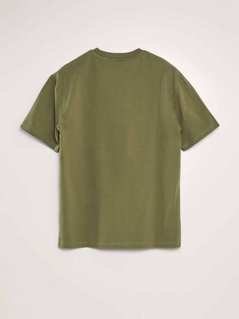 T shirt en coton uni vert