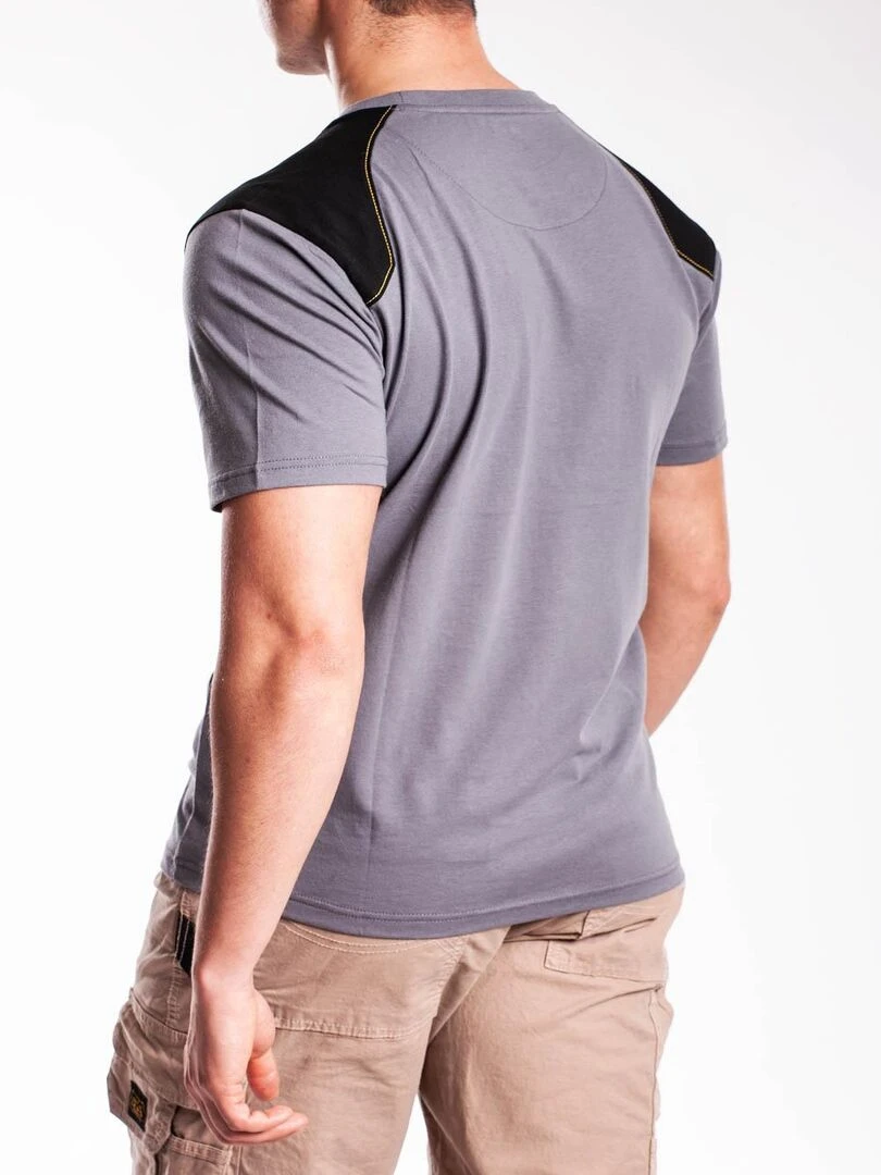 T shirt renforcé coton WORKTS 'Rica Lewis' Gris