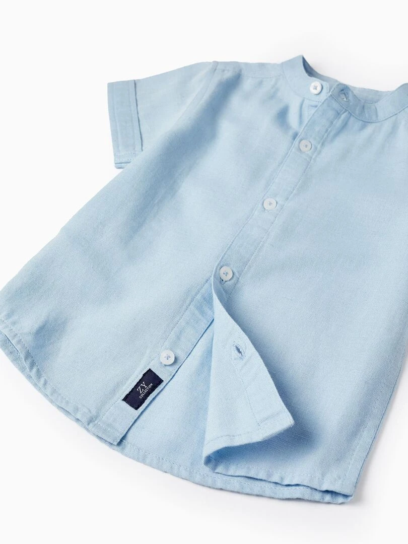 Chemise à manches courtes pour bébé garçon manches courtes MATISSE   Bleu clair