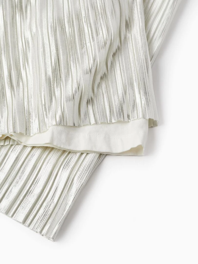 Pantalon Plissé pour Fille  CÉRÉMONIE   Gris