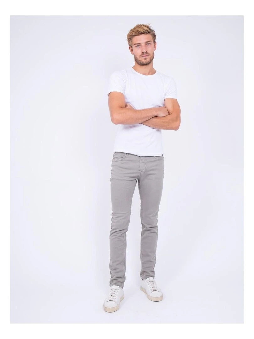 Pantalon 5 poches VAAS   Gris clair