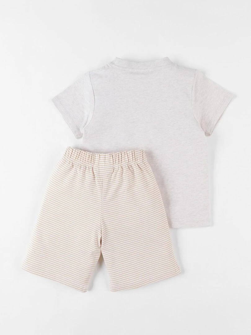 Pyjama 2 pièces en jersey chiné/sable Noukie's Beige