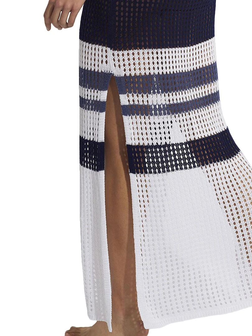 Robe longue de plage Mykonos   Bleu marine
