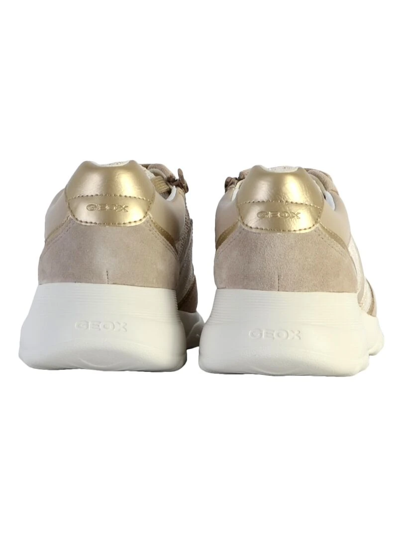 Basket Cuir Geox Alleniee   Beige