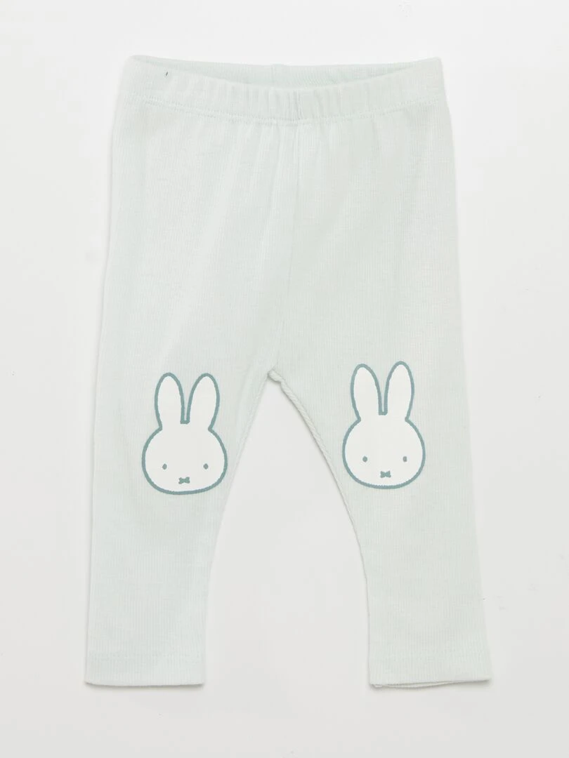 Ensemble sweat 'lapin' + legging   2 pièces   Blanc/vert