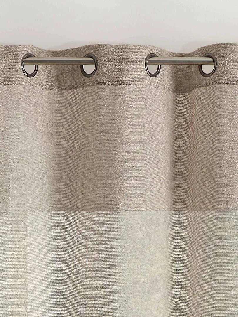 Voilage en bouclette avec œillets   Beige clair