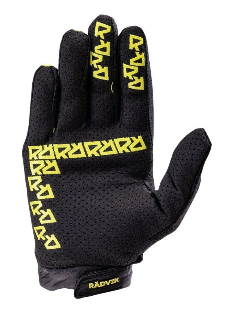 Radvik Gants d'équitation CUTFULL Noir Jaune