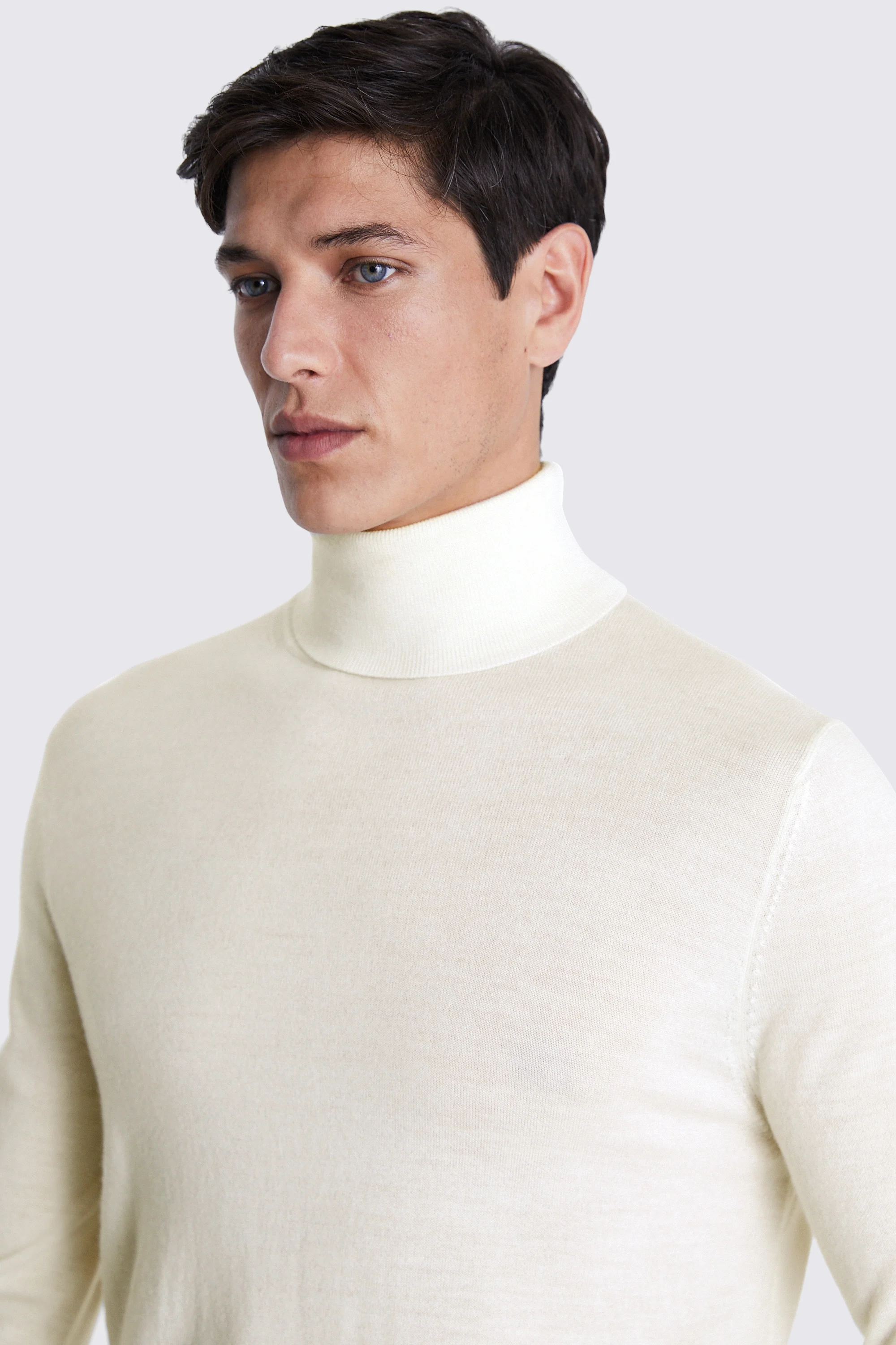 Winter White Merino Roll-Neck Jumper   Buy Online at Moss