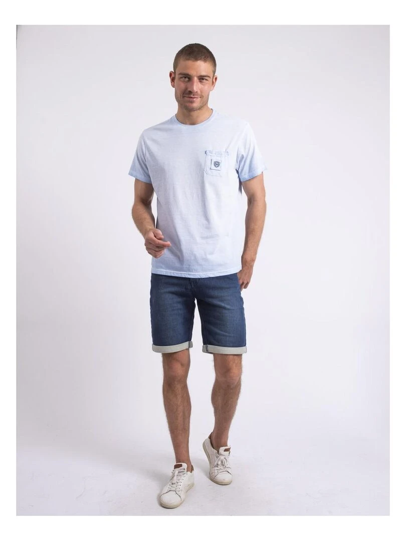 T shirt col rond NIRAVELO   Bleu ciel