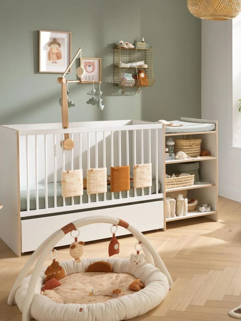 Tiroir de lit combiné évolutif blanc sur roulettes BABYPRICE Blanc