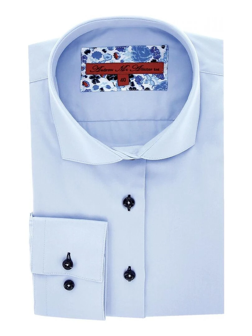 Chemise unie KRYSTAL Bleu ciel
