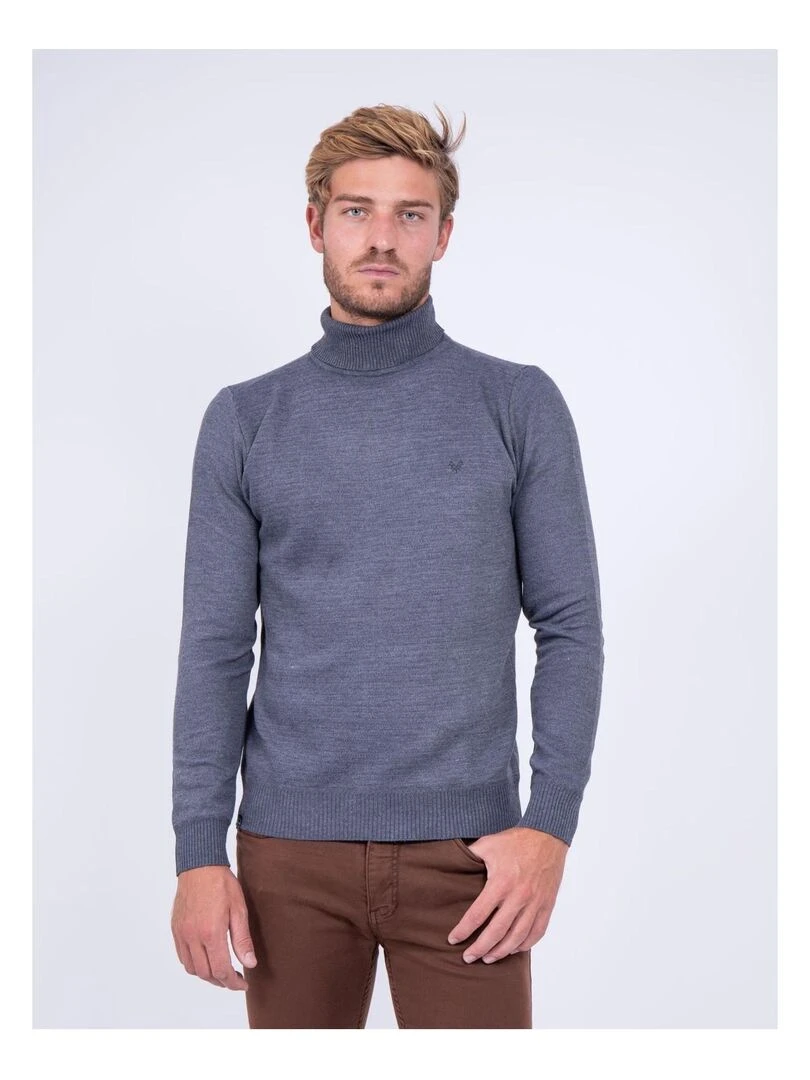 Pull col roulé LARLEQUIN Gris chiné
