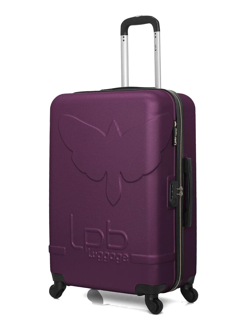 LPB LUGGAGE   SET DE 3 ABS NORINE A 4 ROUES   Violet prune