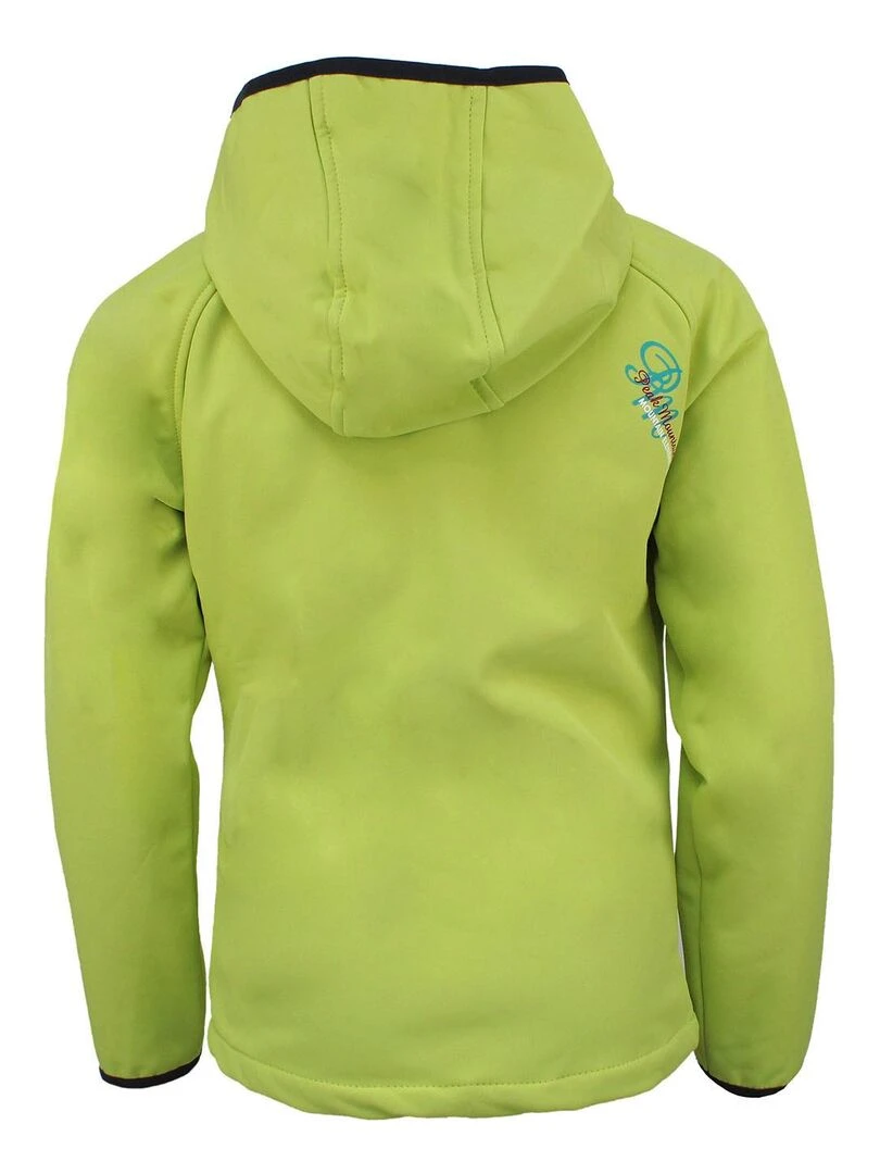 Blouson softshell fille GANSO PEAK MOUNTAIN Vert anis