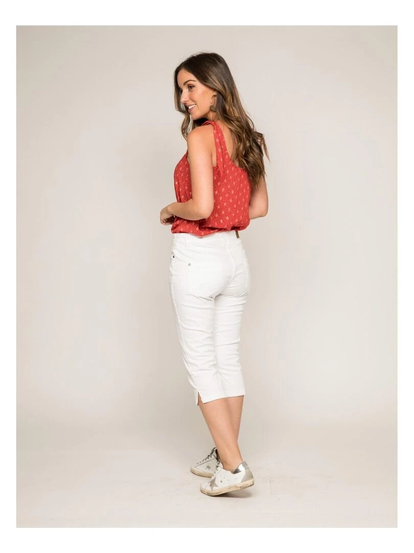 Pantacourt slim XIMI   Marron