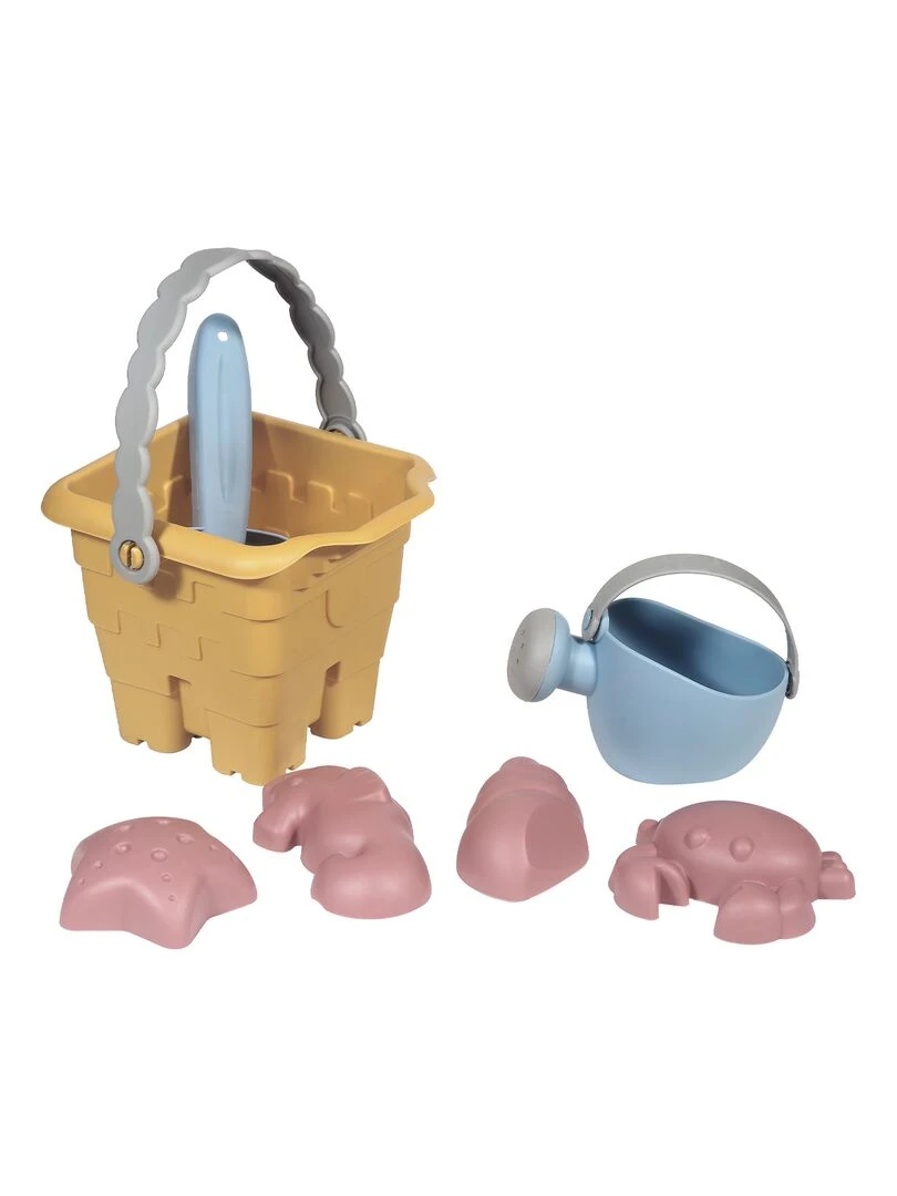 Kit de jouets de sable pour bébé 6 pièces Toni Jaune moutarde