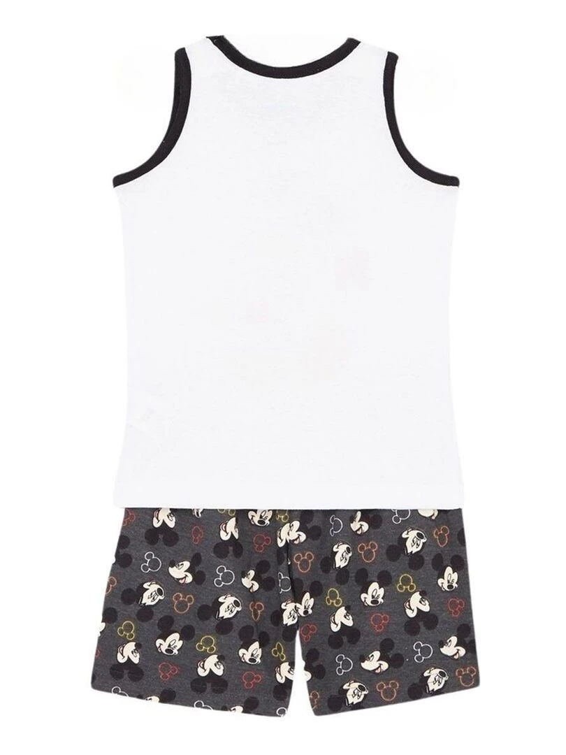 Disney Ensemble T shirt short garçon Imprimé Mickey Noir