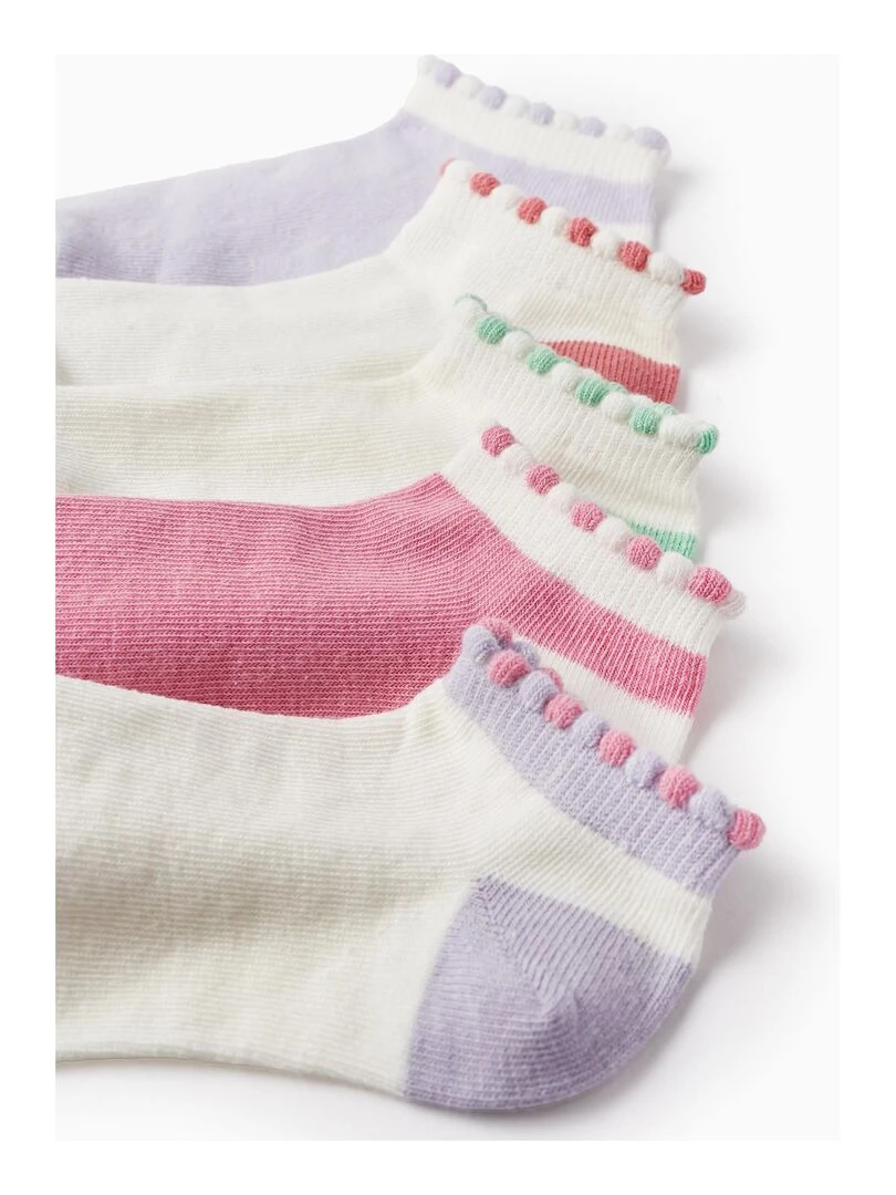 Lot 5 Paires de Socquettes pour Fille THE WAVE TRIBE Multicolore