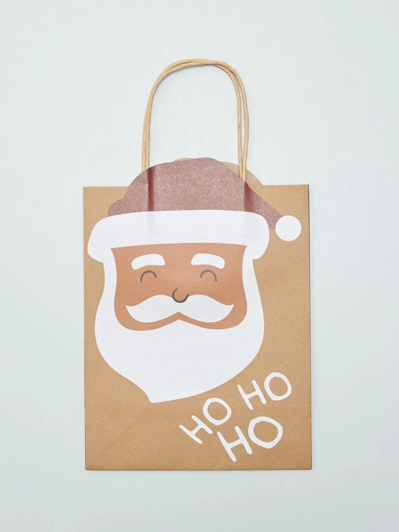 Lot de 2 sacs de Noël   Marron 'Père Noël"