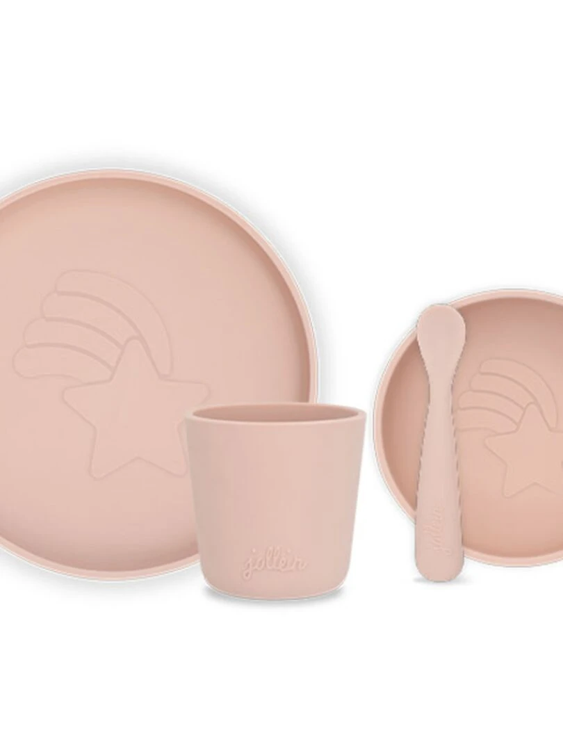 Coffret repas en silicone rose pâle Rose pâle