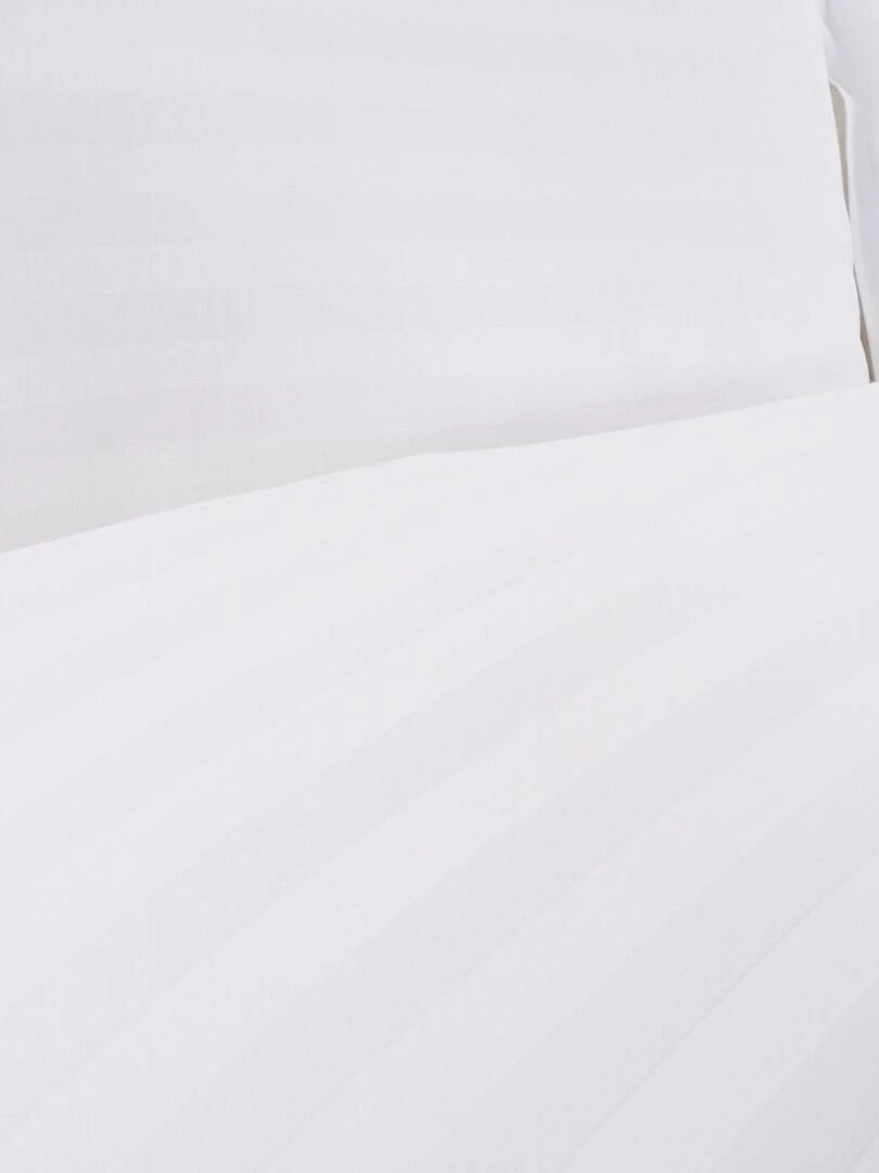 Drap plat coton bande satin 120 fils RÊVE   Blanc