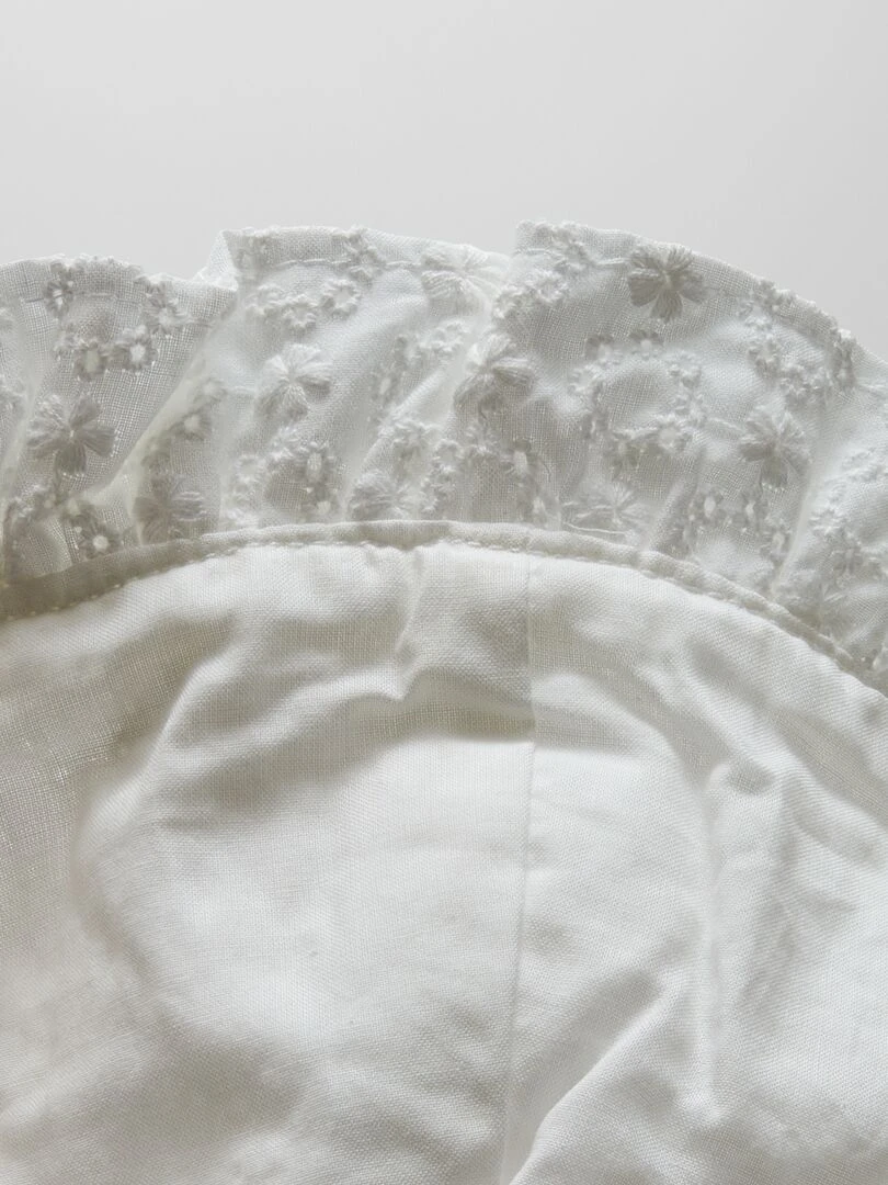 Bob en broderies anglaises   blanc