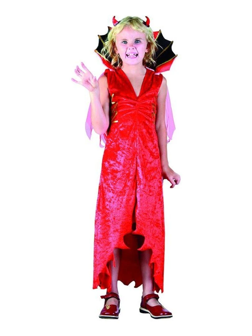 Déguisement Diablesse luxe Halloween enfant Rouge