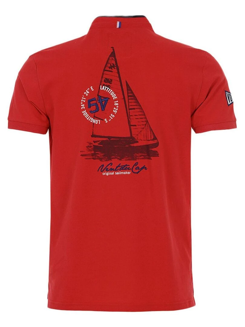 Polo manches courtes homme CARMAND VENT DU CAP Rouge