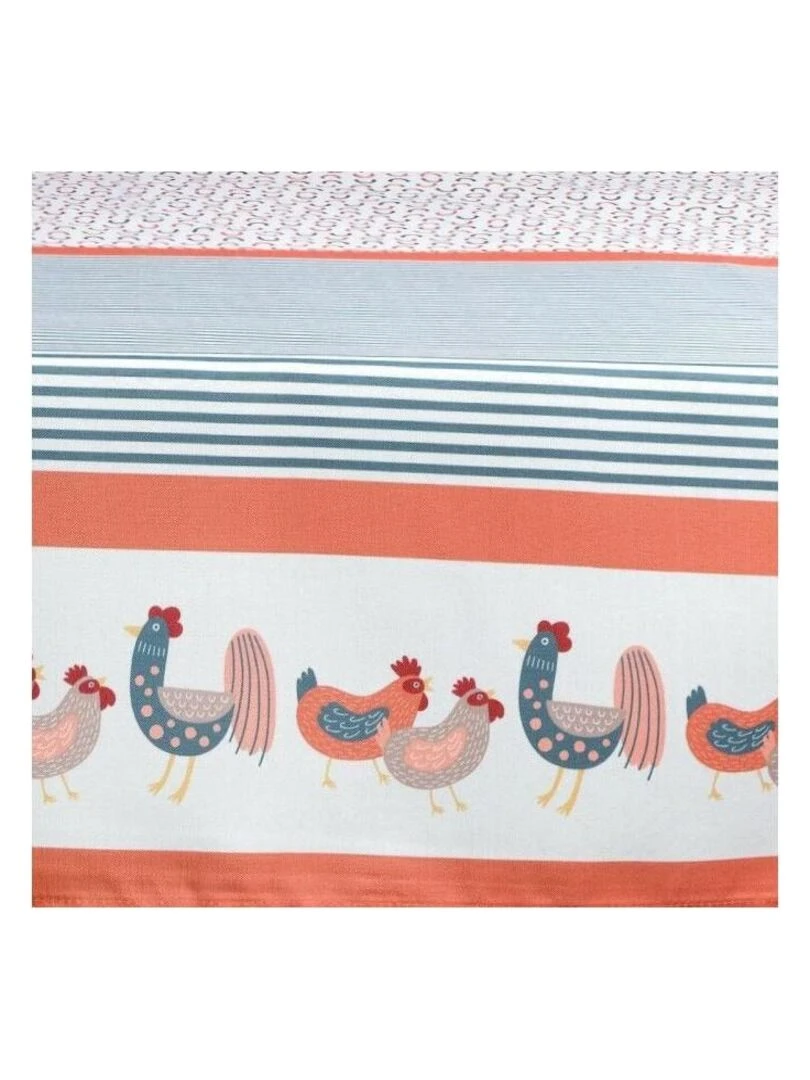 Nappe rectangulaire 150x250 cm Poule ou Coq   Orange