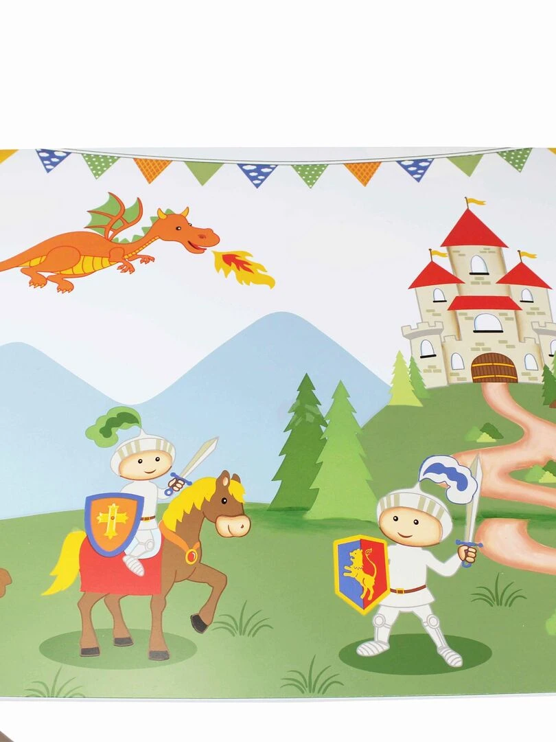 Table pour chambre enfant ou bébé garçon en bois Knights & Dragons TD11837A1 Vert