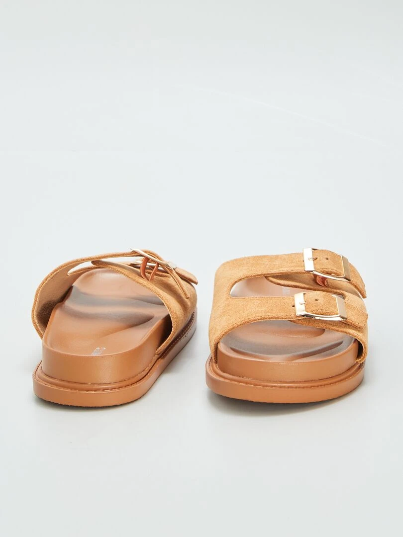 Sandales à double brides   Marron