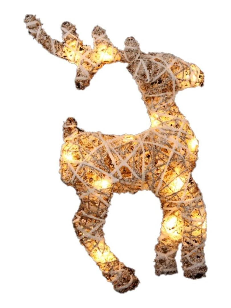 Silhouette de Renne lumineux 15 LED Blanc