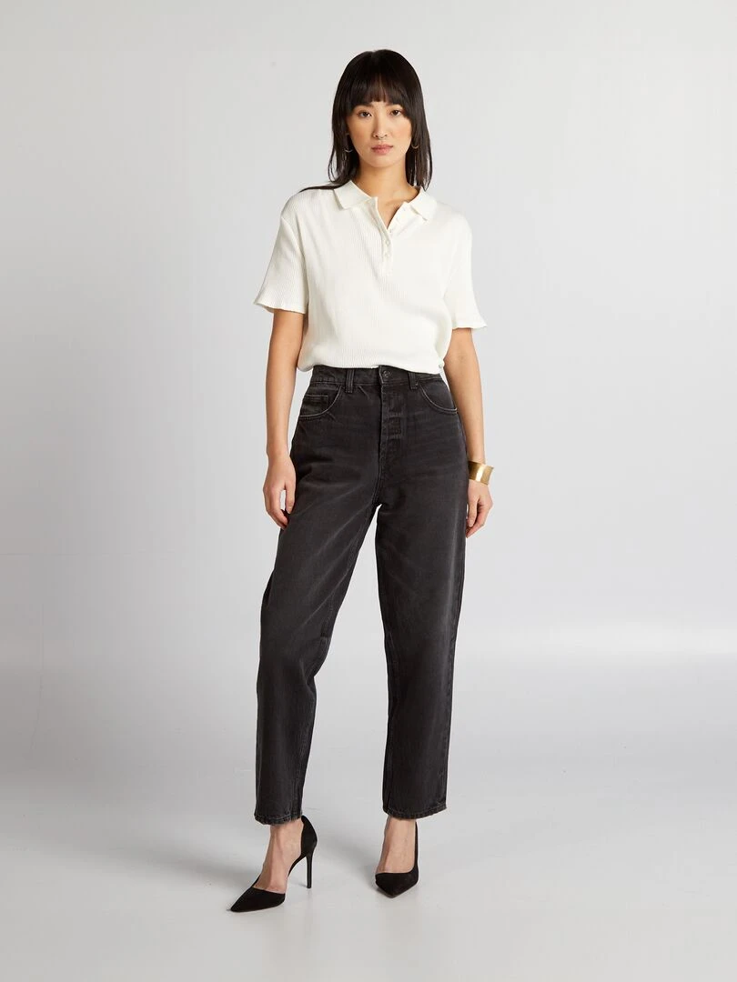 Jean straight Gris foncé