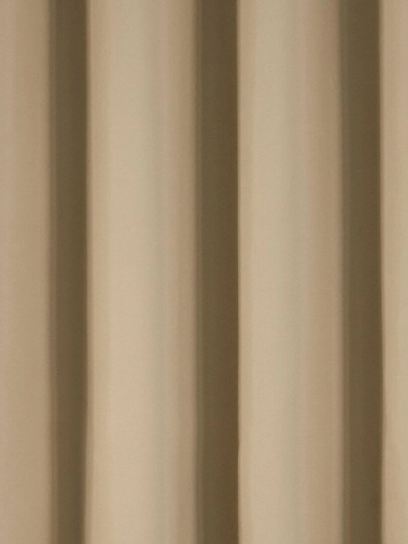 Rideau déco uni occultant et thermique   Beige
